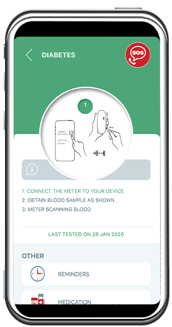 diabetes app screen